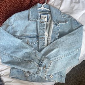 Abercrombie Boxy Cropped Jean Jacket